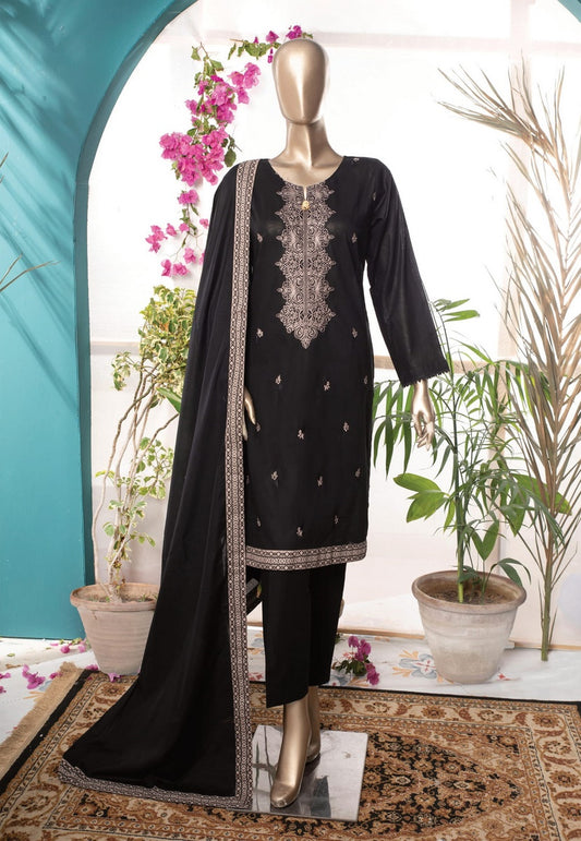 Black and White Embroidered Series D-05