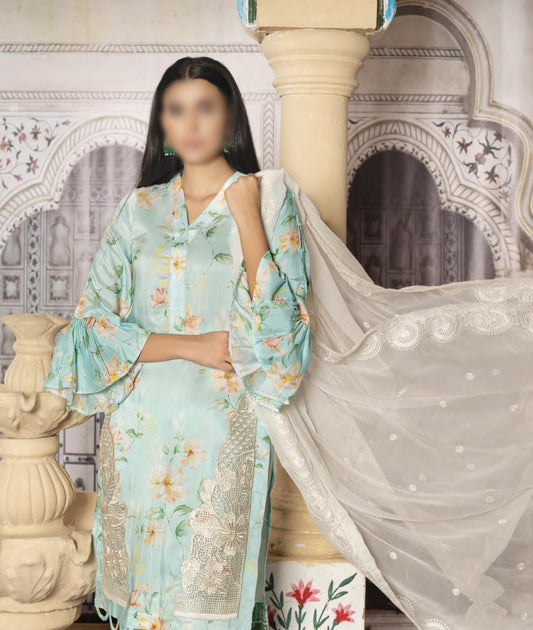 Afreen Embroidery Silk Viscose Collection with Chiffon Dupatta By Riaz Arts  D 05