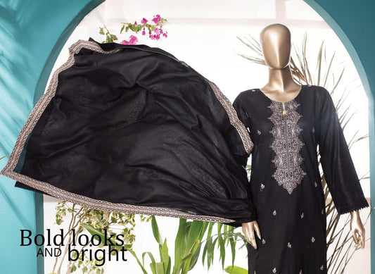 Black and White Embroidered Series D-05