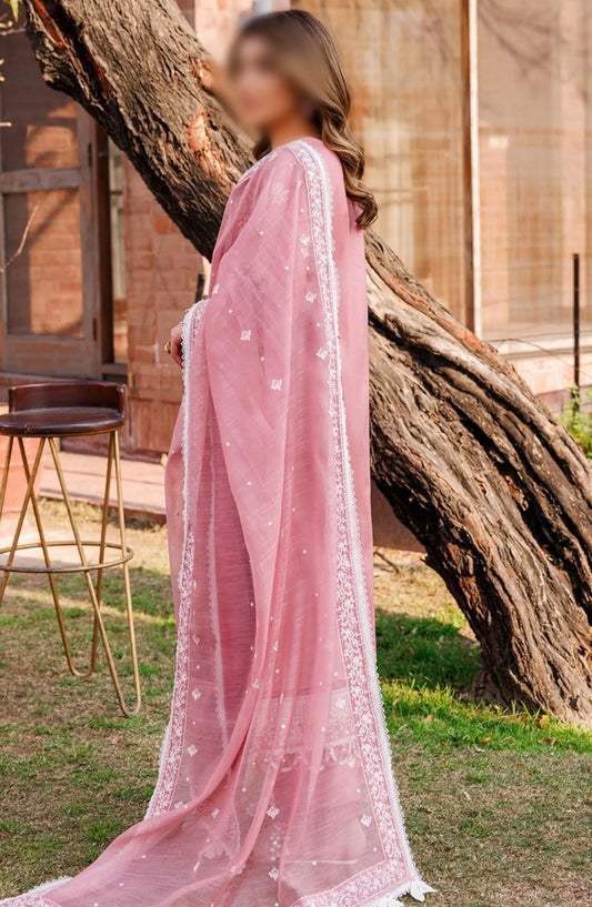 Farasha Dastoor Embroidered Lawn Collection 2024 - D 05 Pearl Mist