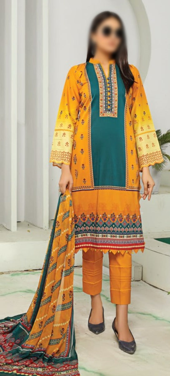 Zareen Lawn Digital Print and Embroidered Summer Collection Vol 07 D-06