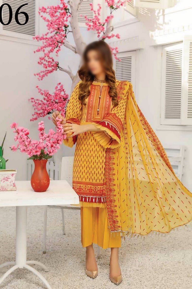 Sanam Saeed Swiss Lawn Collection'2021 D-06
