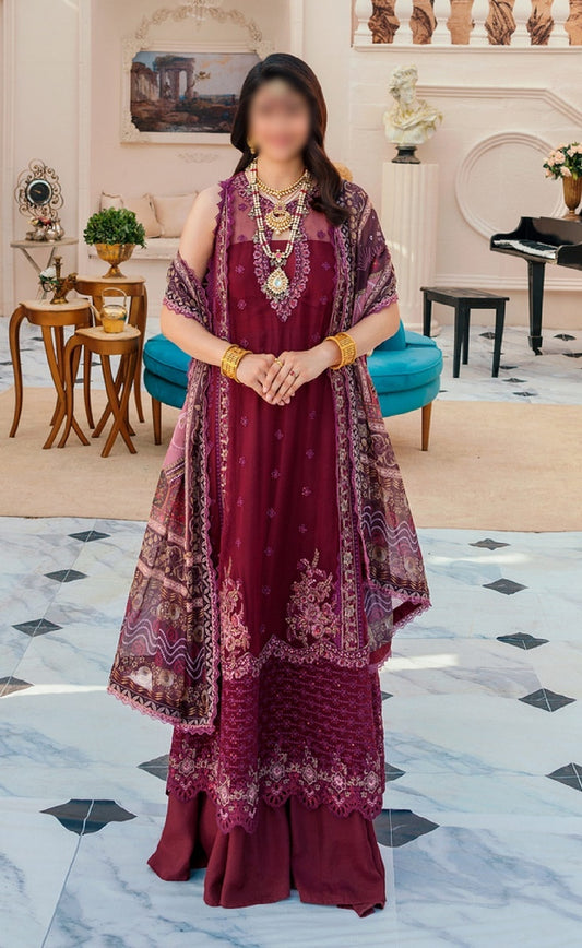 Noor Chiffon Laserkari 2022 By Saadia Asad D 06