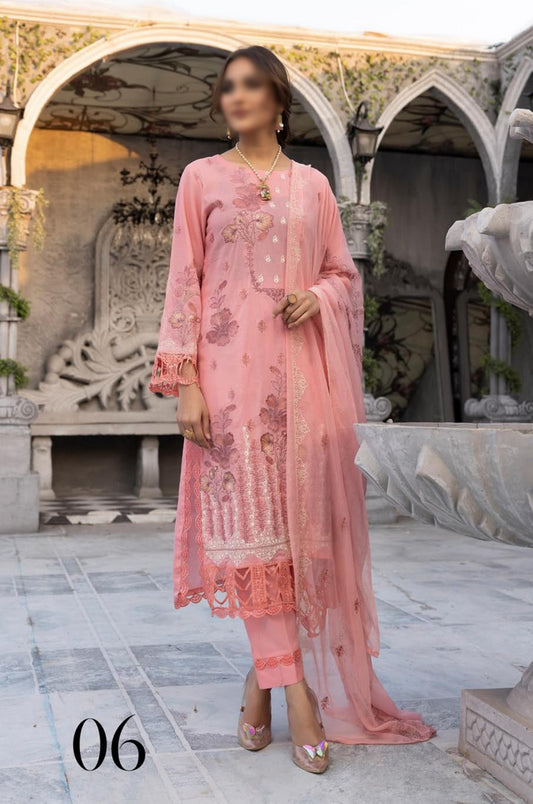 Design 06 Jaan-e-Tamanna Premium Embroidered Swiss Collection 2023