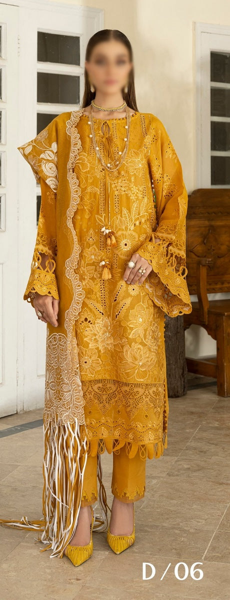 BQU SL11 D 06 BAROQUE Embroidered SWISS LAWN 2023 EID Collection
