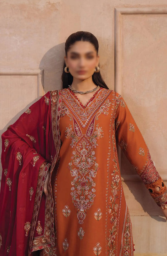 Xenia Farozaan Unstitched Lawn 2024 - D 06 ZAFEERAH