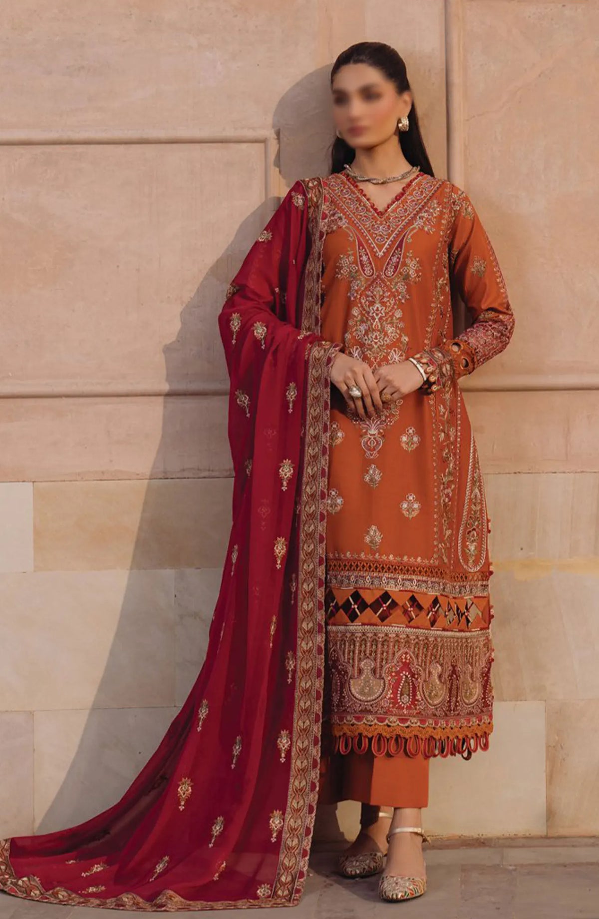Xenia Farozaan Unstitched Lawn 2024 - D 06 ZAFEERAH