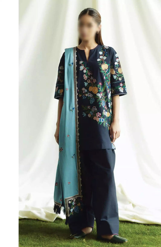 Coco Winter Unstitched Collection By Zara ShahJahan VOL 2 - D 07 B ONYX