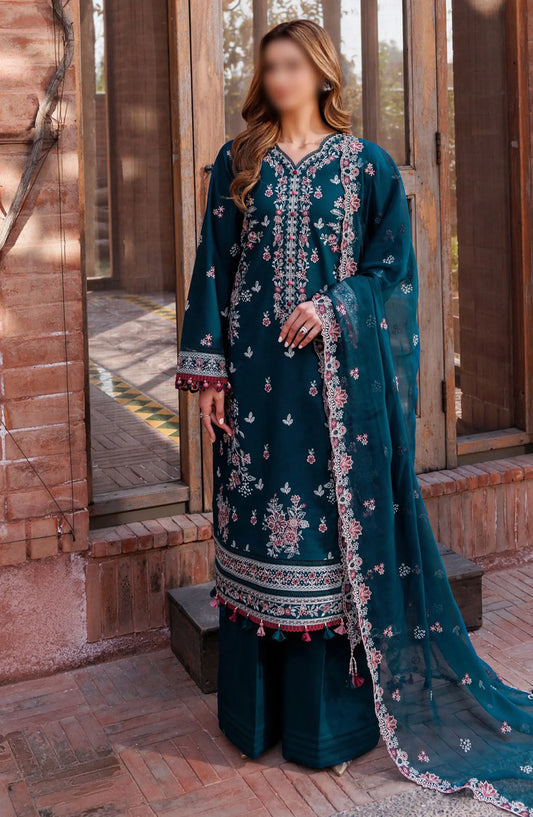 Farasha Dastoor Embroidered Lawn Collection 2024 - D 07 Emerald Charm