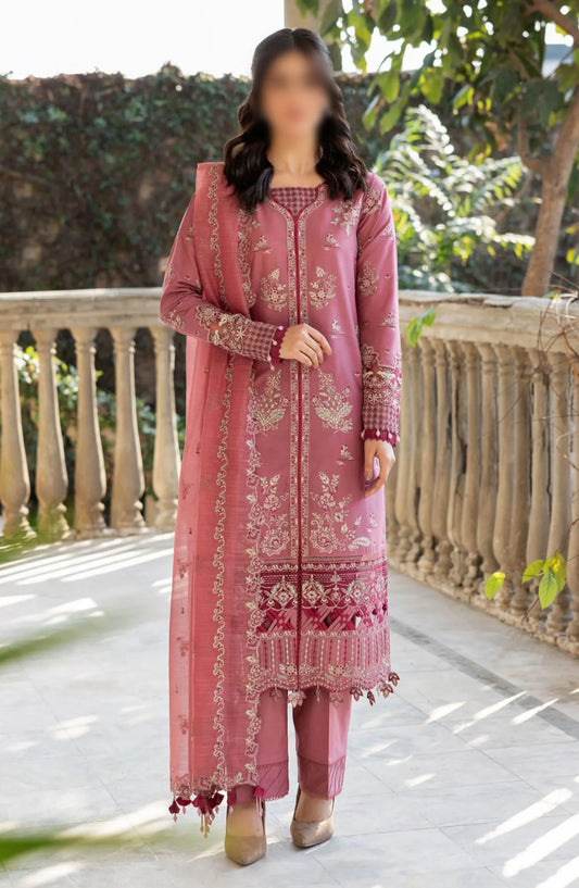 Farasha Bahaar Embroidered Lawn Collection - D 07 Rose Garland