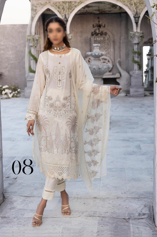 Design 08 Jaan-e-Tamanna Premium Embroidered Swiss Collection 2023