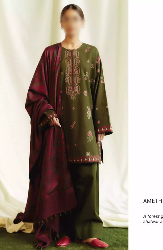 Coco Winter Unstitched Collection By Zara ShahJahan VOL 2 - D 08 B AMETHYST