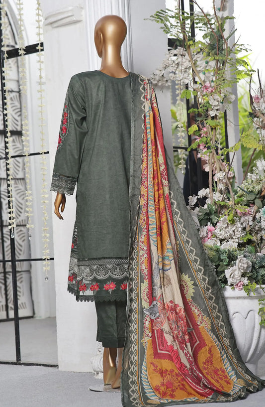 Sadabahar Premium Embroidered Printed Lawn Collection 2024 - D 1004 GREEN