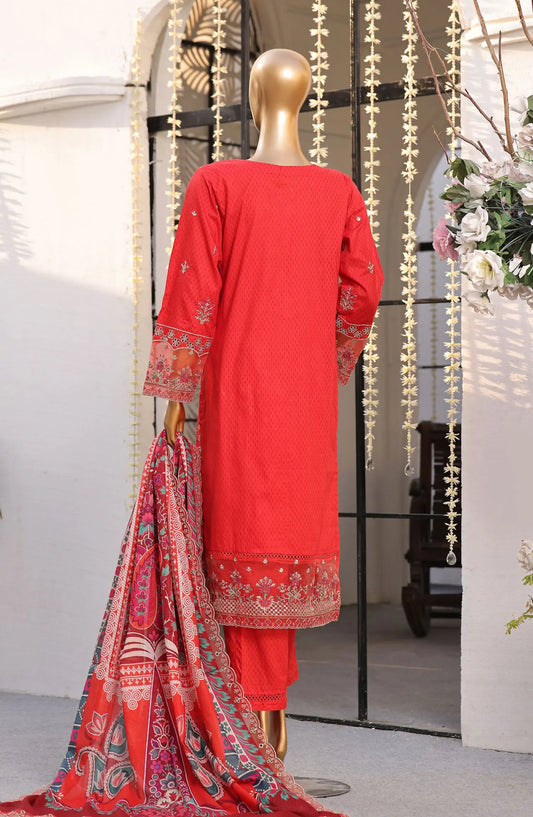 Sadabahar Premium Embroidered Printed Lawn Collection 2024 - D 1038 ORANGE