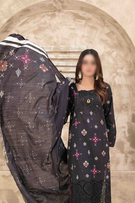 ROZANI Embroidered Zari Khaddar with Diamond Shawl Collection 2023 - D 1075