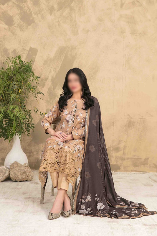 ROZANI Embroidered Zari Khaddar with Diamond Shawl Collection 2023 - D 1076