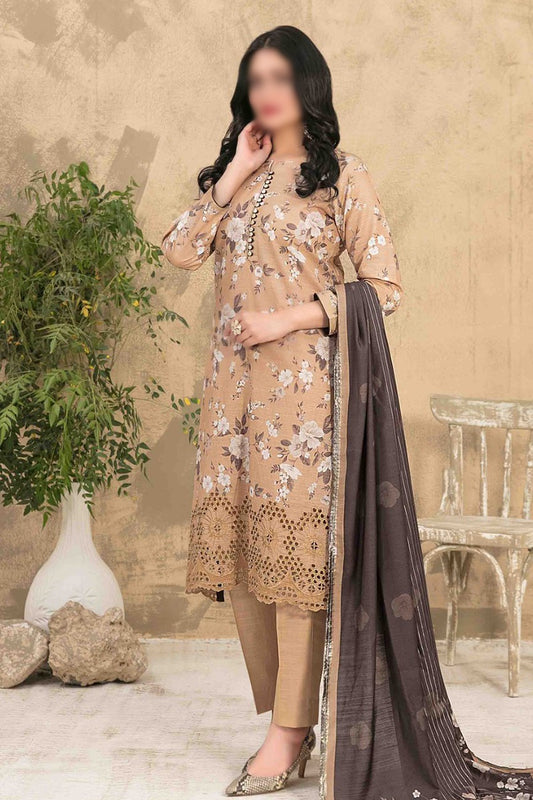 ROZANI Embroidered Zari Khaddar with Diamond Shawl Collection 2023 - D 1076