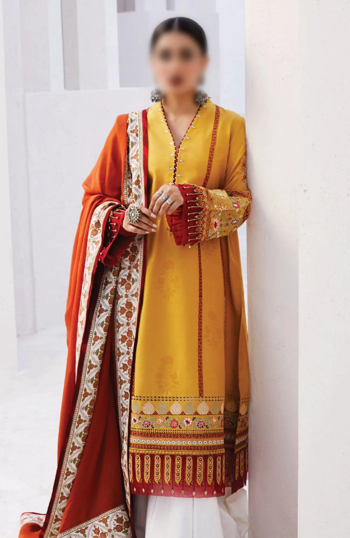Zara ShahJahan Unstitched Lawn SS Collection 2024 - D 10 A SANDAL