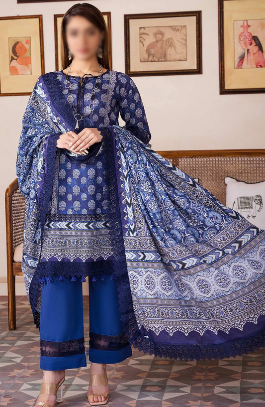 Mausummery Spring Summer Unstitched Collection Vol 01 - D 10 Indigo