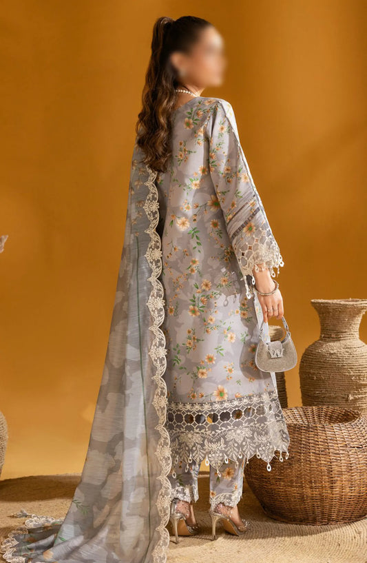 Alizeh Maahi Embroidered Print Lawn Collection 2024 - D 10 LINA