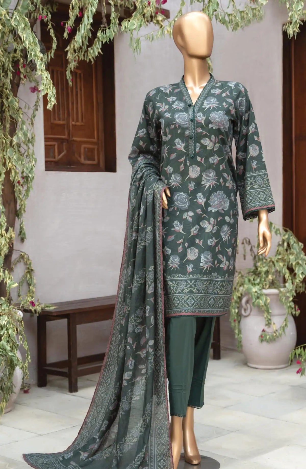 Safina Unstitched Cotton Cambric Collection - D 1217