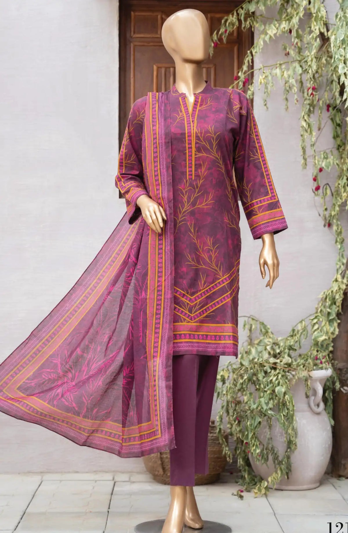 Safina Unstitched Cotton Cambric Collection - D 1218