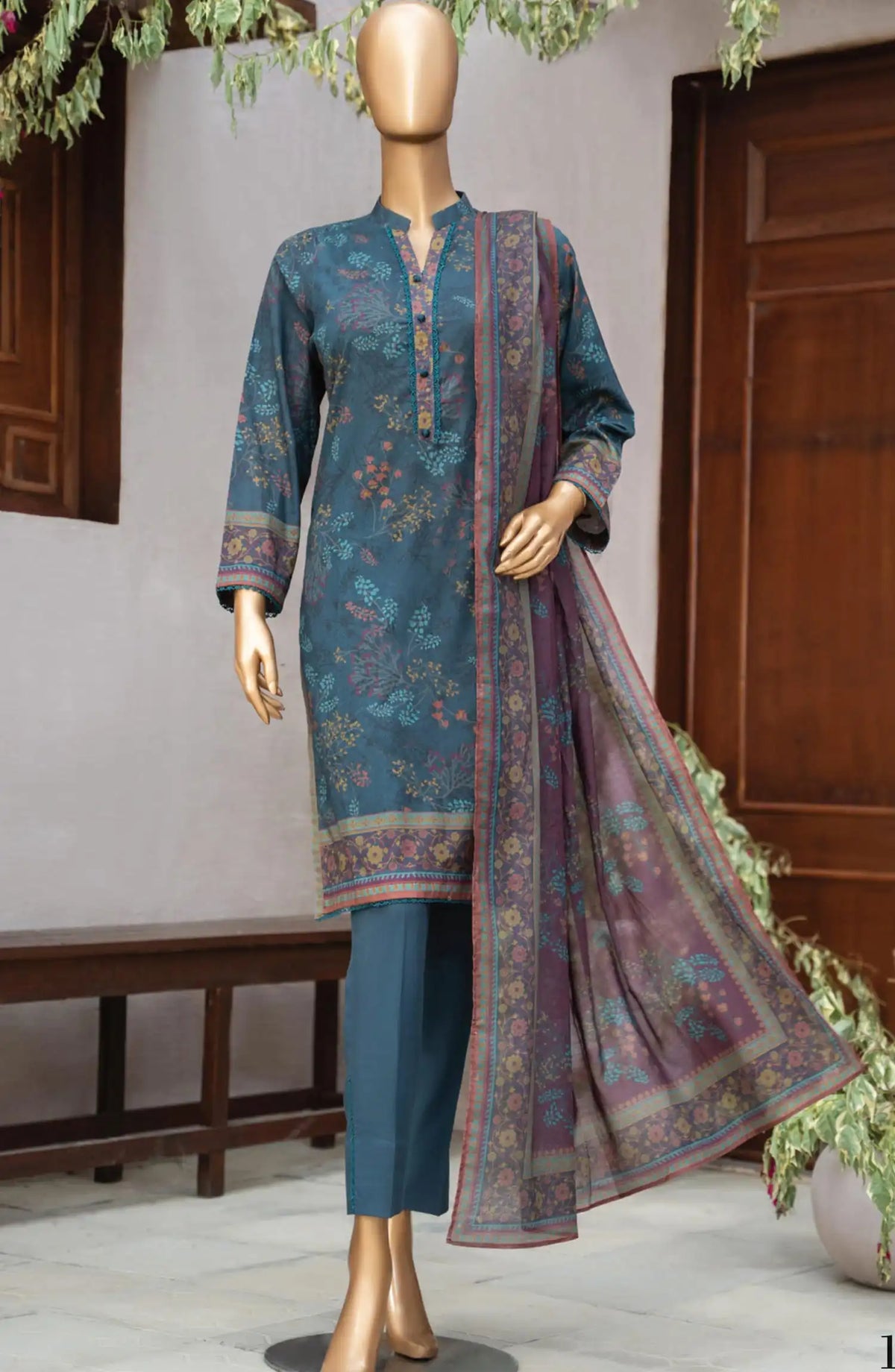 Safina Unstitched Cotton Cambric Collection - D 1226