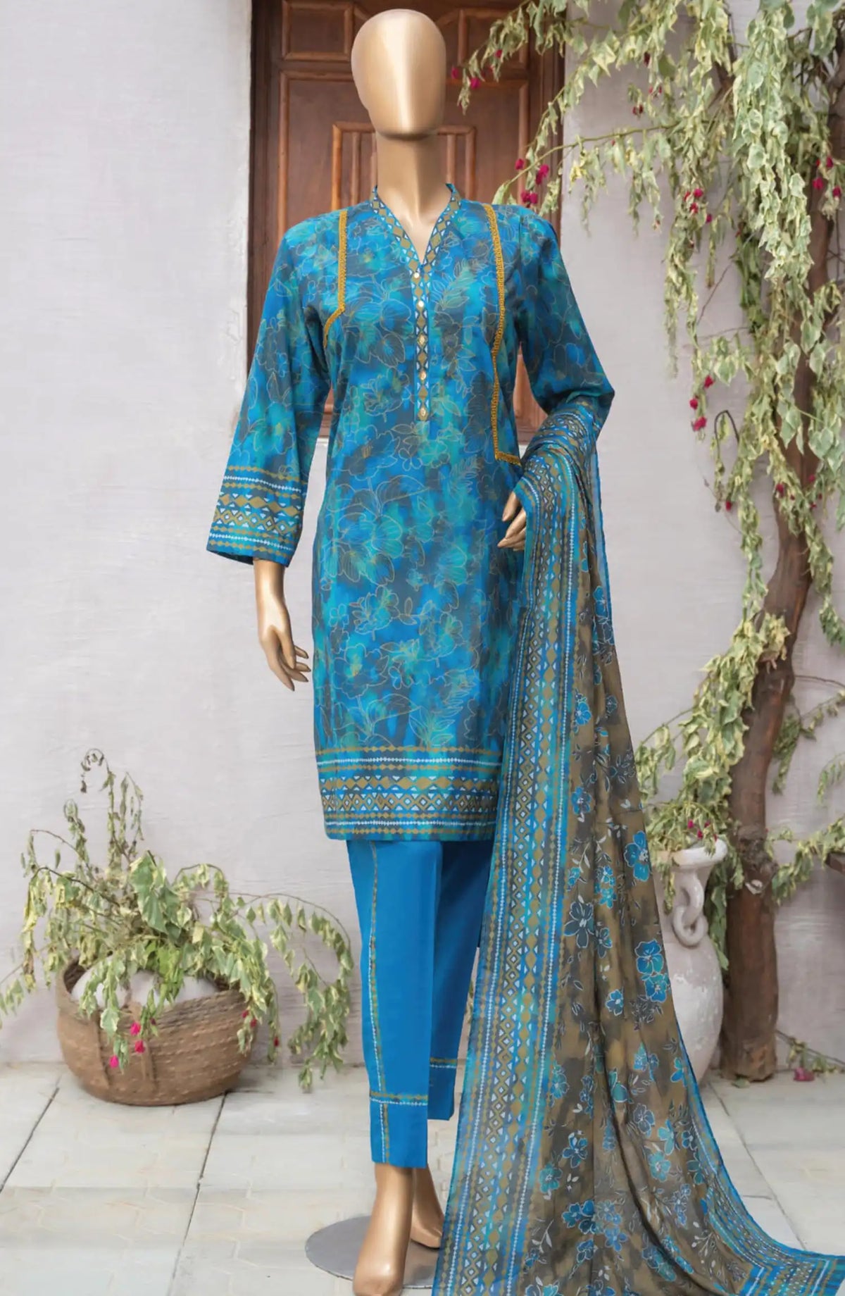 Safina Unstitched Cotton Cambric Collection - D 1230