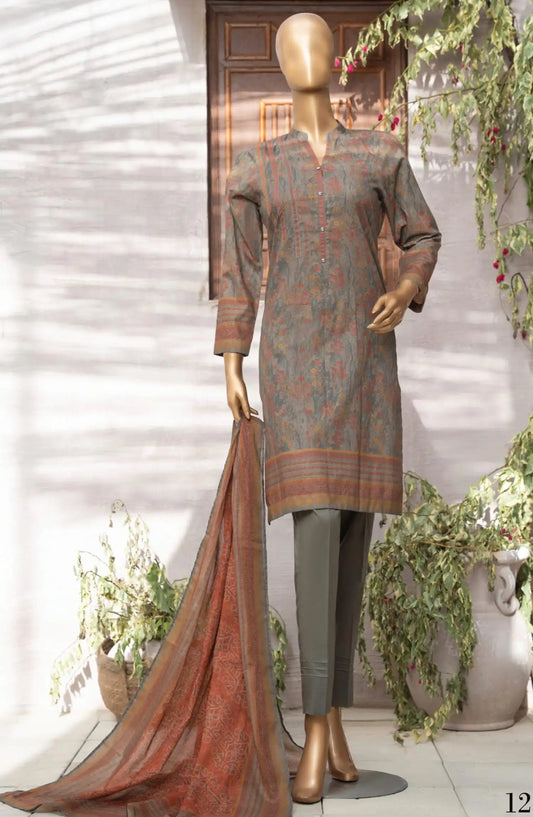 Safina Unstitched Cotton Cambric Collection - D 1233