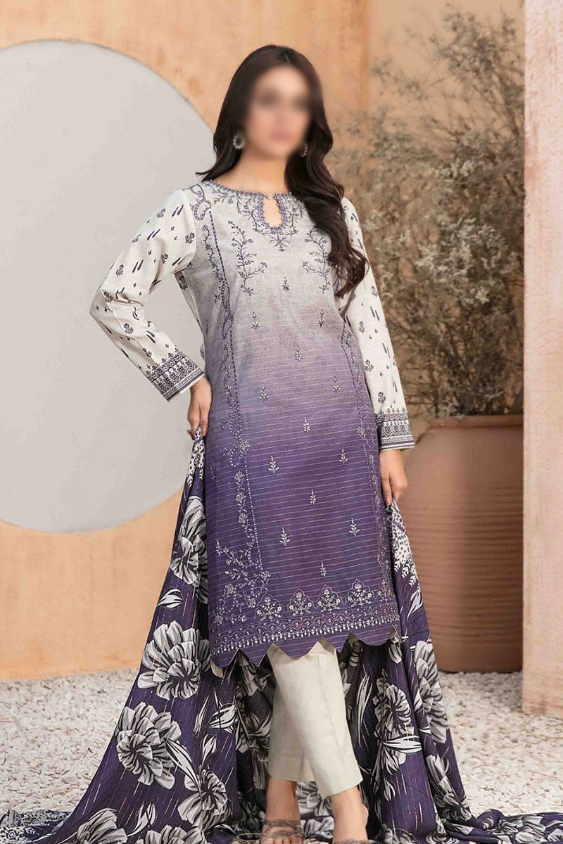 Noriza - Embroidered Digital Khaddar Collection - D 1307