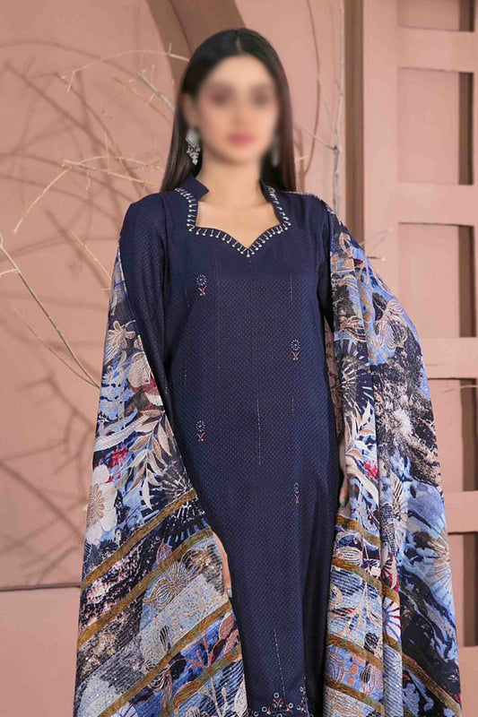 Nasmeh - Embroidered Fancy Leather Peach Collection - D 1323