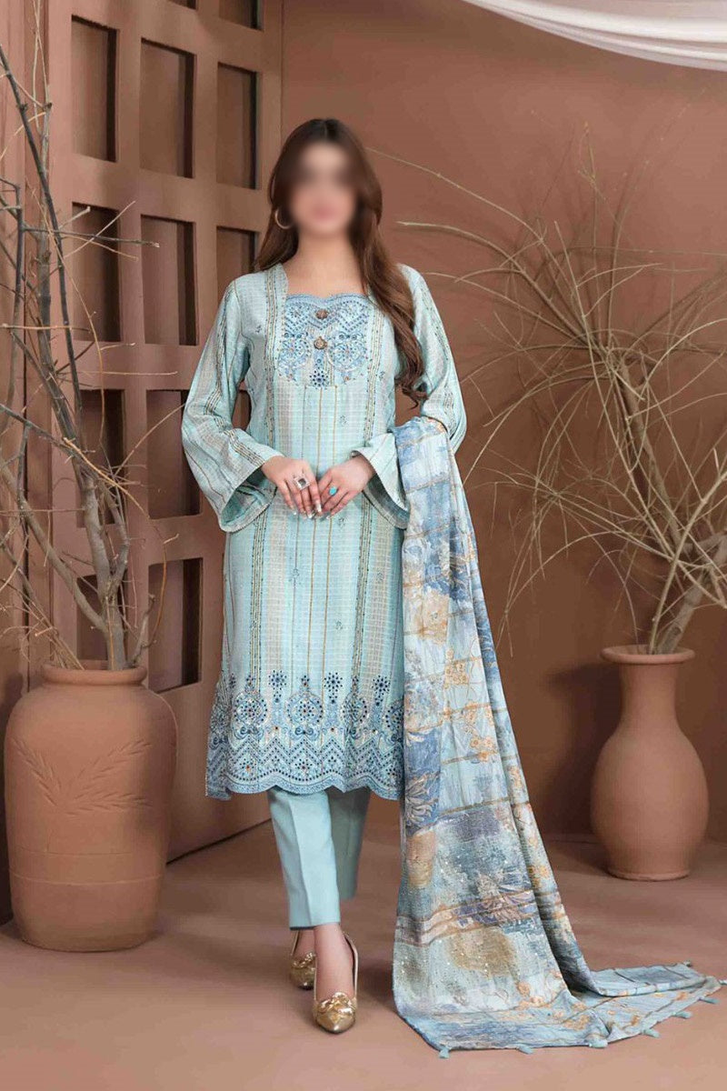 Nasmeh - Embroidered Fancy Leather Peach Collection - D 1330