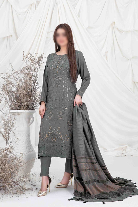 Amala - Embroidered Leather Peach Collection 2023 - D 1416