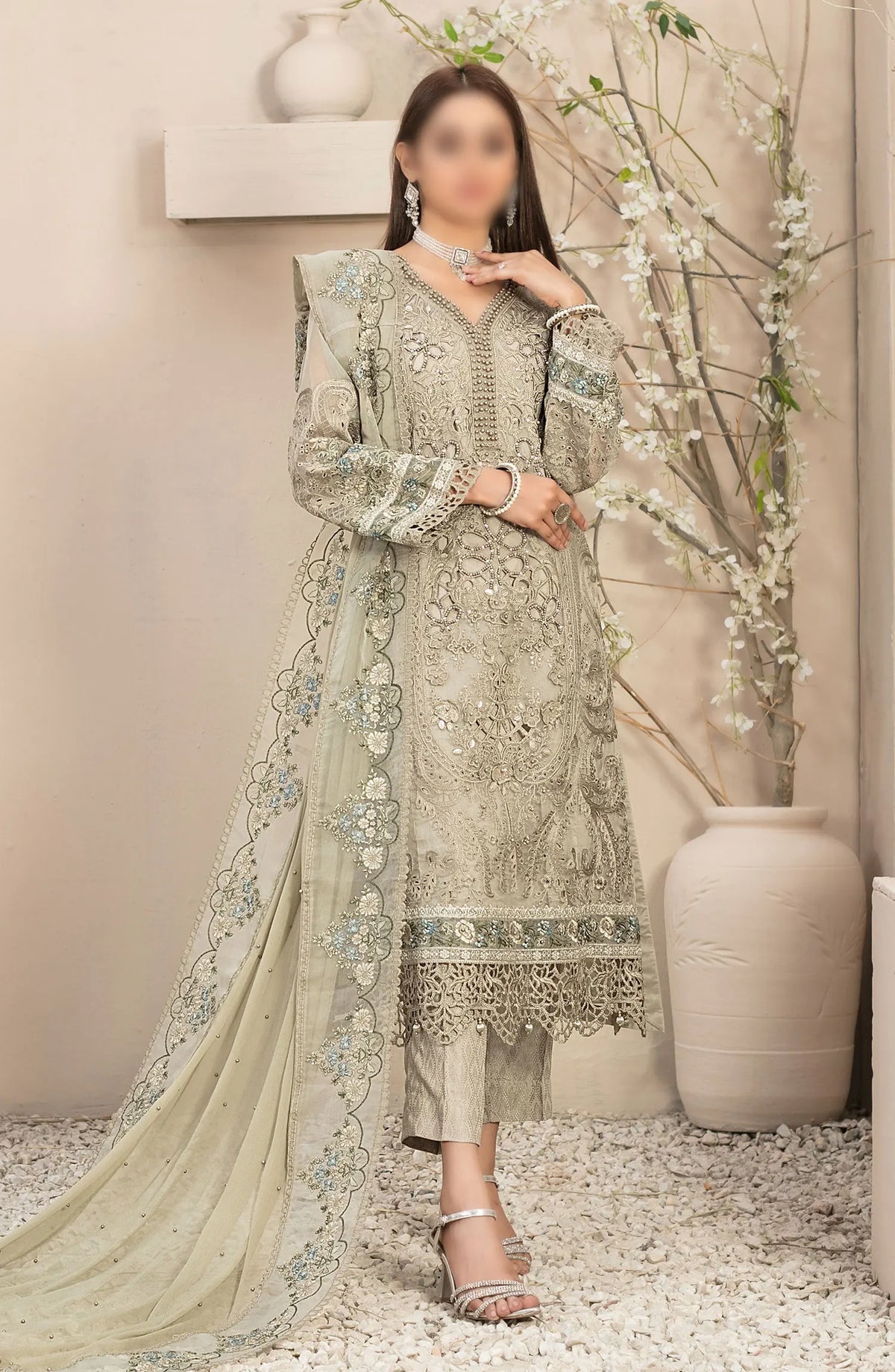 Dilaab - Fancy Organza Collection By Tawakkal Fabrics - D 1483