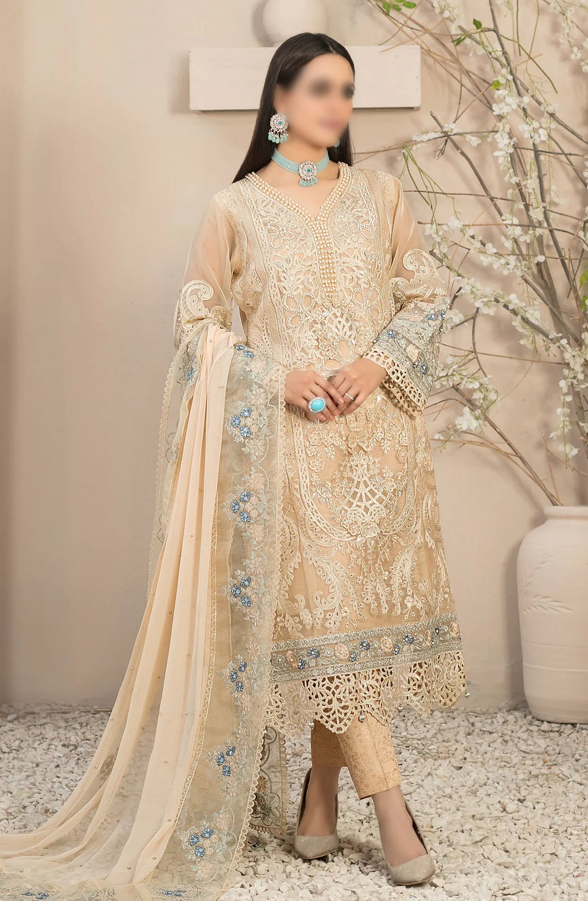 Dilaab - Fancy Organza Collection By Tawakkal Fabrics - D 1486