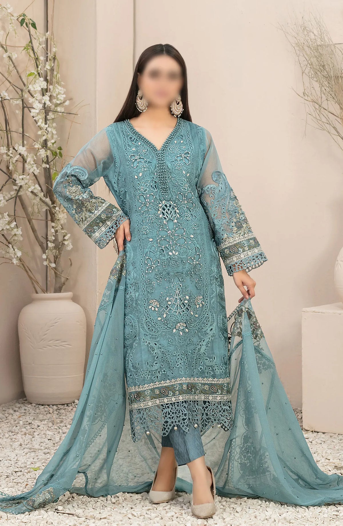 Dilaab - Fancy Organza Collection By Tawakkal Fabrics - D 1487