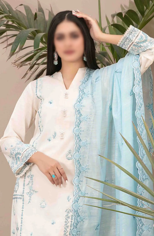 Zenel - Fancy Embroidered Jacquard Lawn Collection 2024 - D 2155