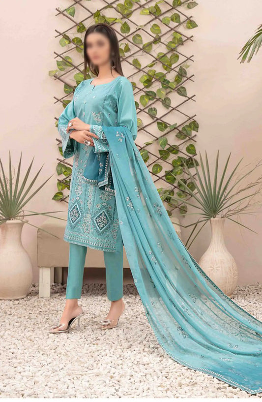 Zenel - Fancy Embroidered Jacquard Lawn Collection 2024 - D 2161