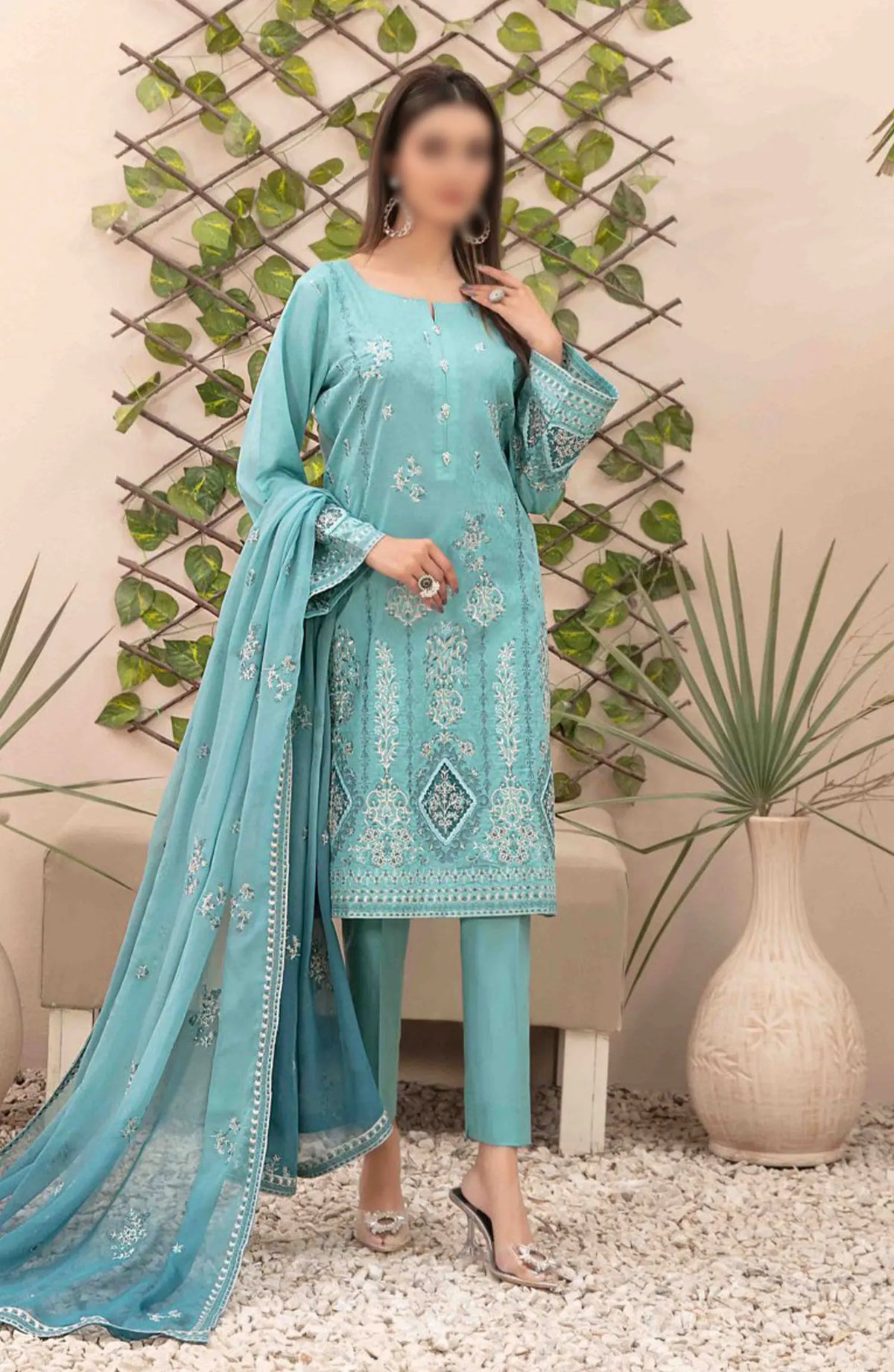 Zenel - Fancy Embroidered Jacquard Lawn Collection 2024 - D 2161