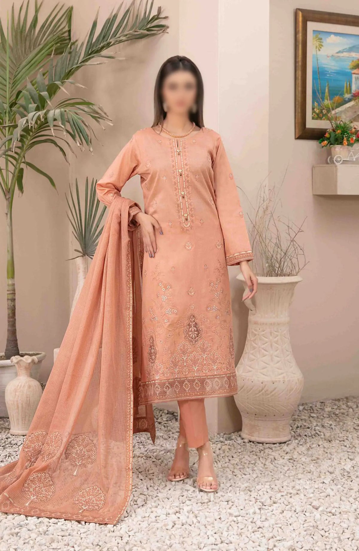 Zenel - Fancy Embroidered Jacquard Lawn Collection 2024 - D 2162