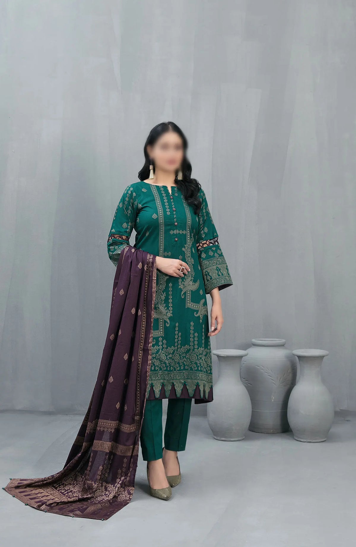 Safana Lawn Broshia Banarsi 3-piece Collection 2024 - D 2221