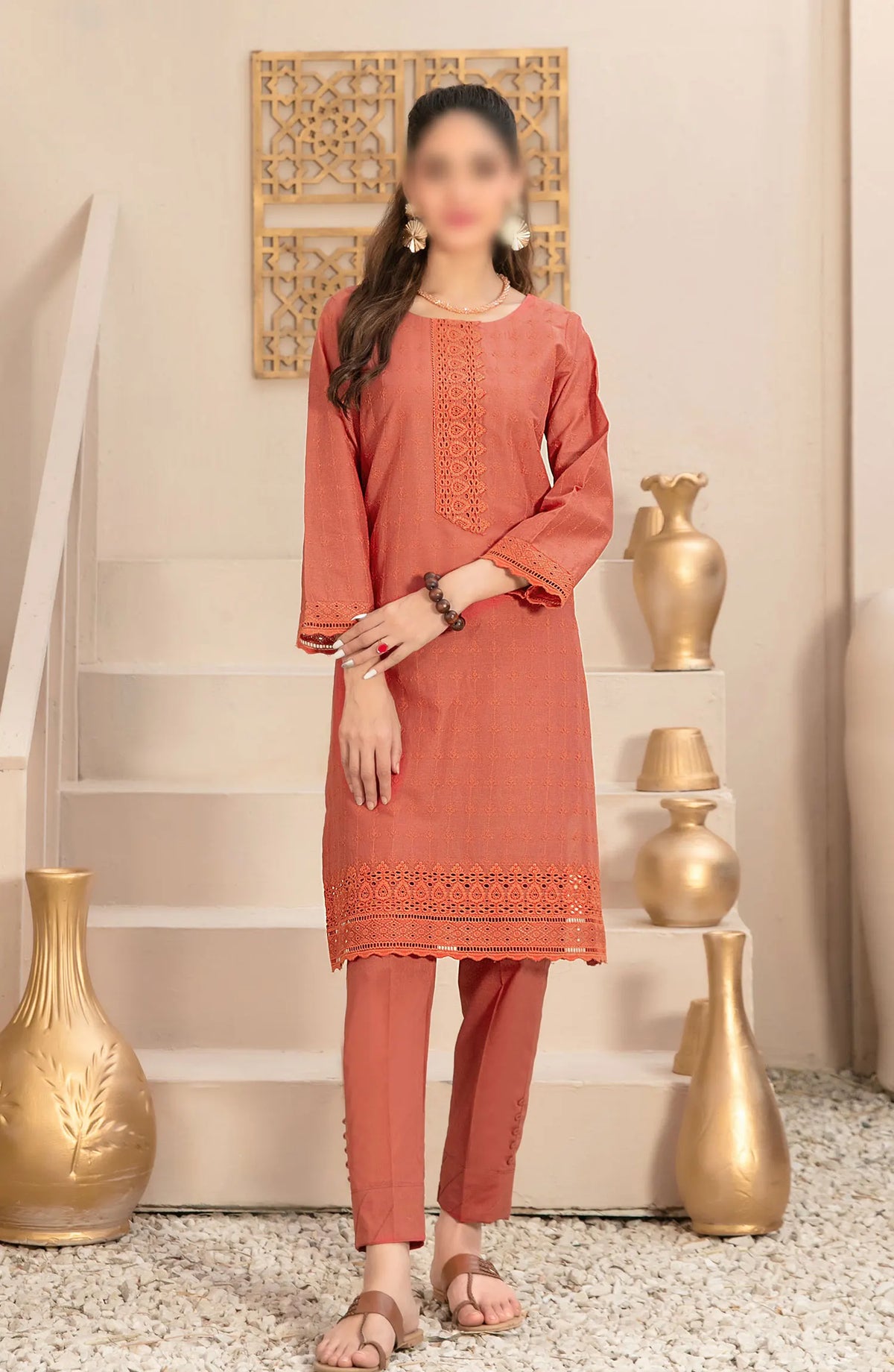 Solely Solids - Schiffli Lawn 2pcs Collection 2024 - D 2526
