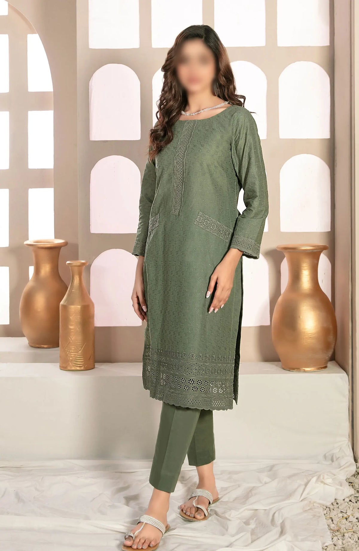 Solely Solids - Schiffli Lawn 2pcs Collection 2024 - D 2527