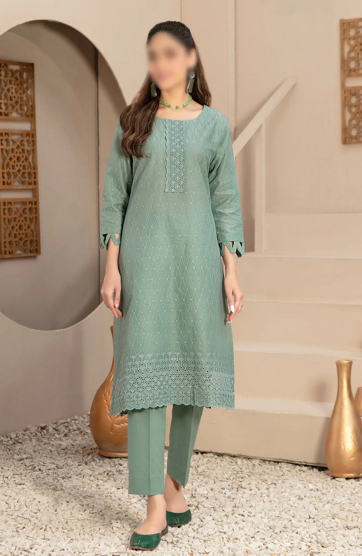 Solely Solids - Schiffli Lawn 2pcs Collection 2024 - D 2529