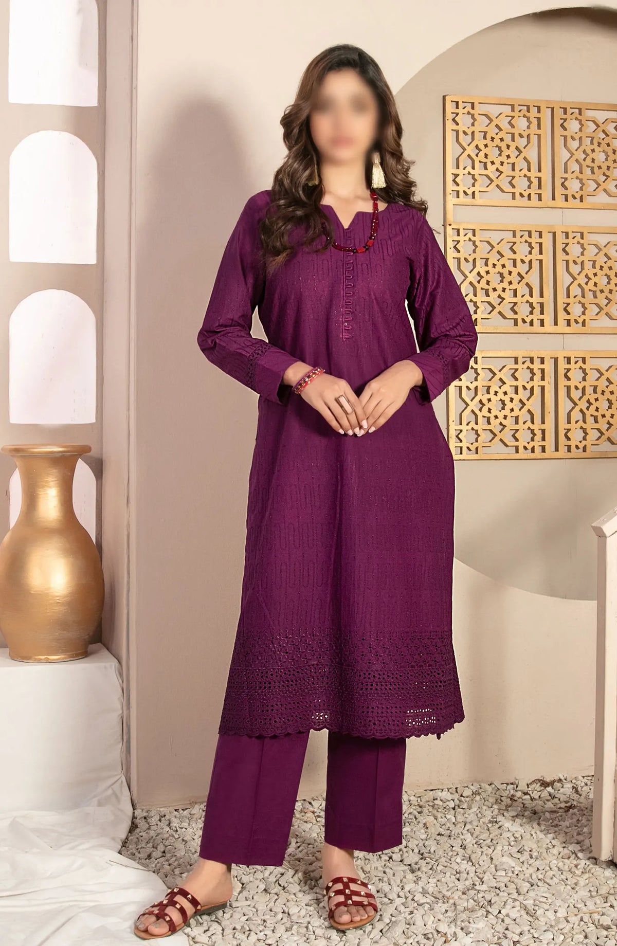 Solely Solids - Schiffli Lawn 2pcs Collection 2024 - D 2530