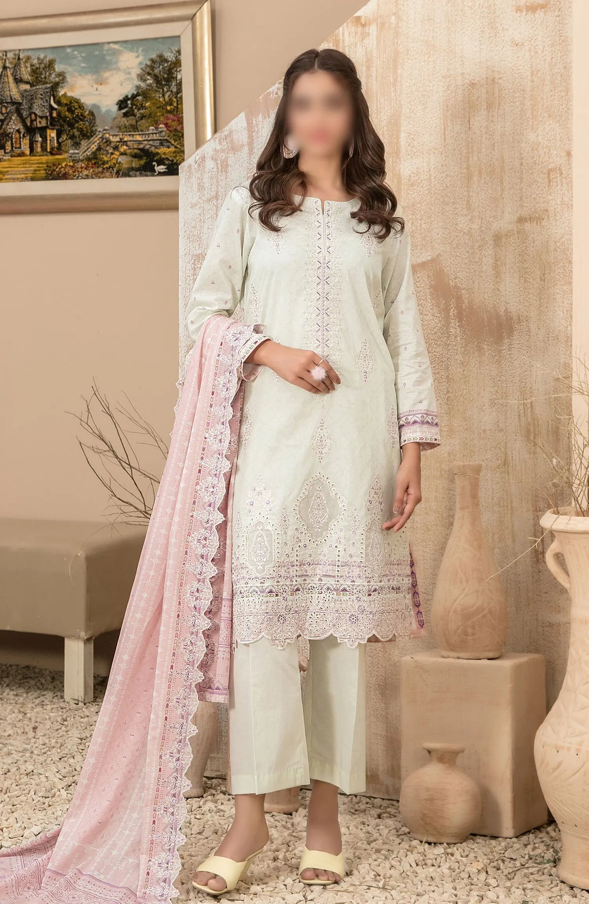 Farideh - Embroidered Digital Printed Lawn Collection 2024 - D 2593
