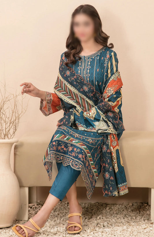 Farideh - Embroidered Digital Printed Lawn Collection 2024 - D 2596