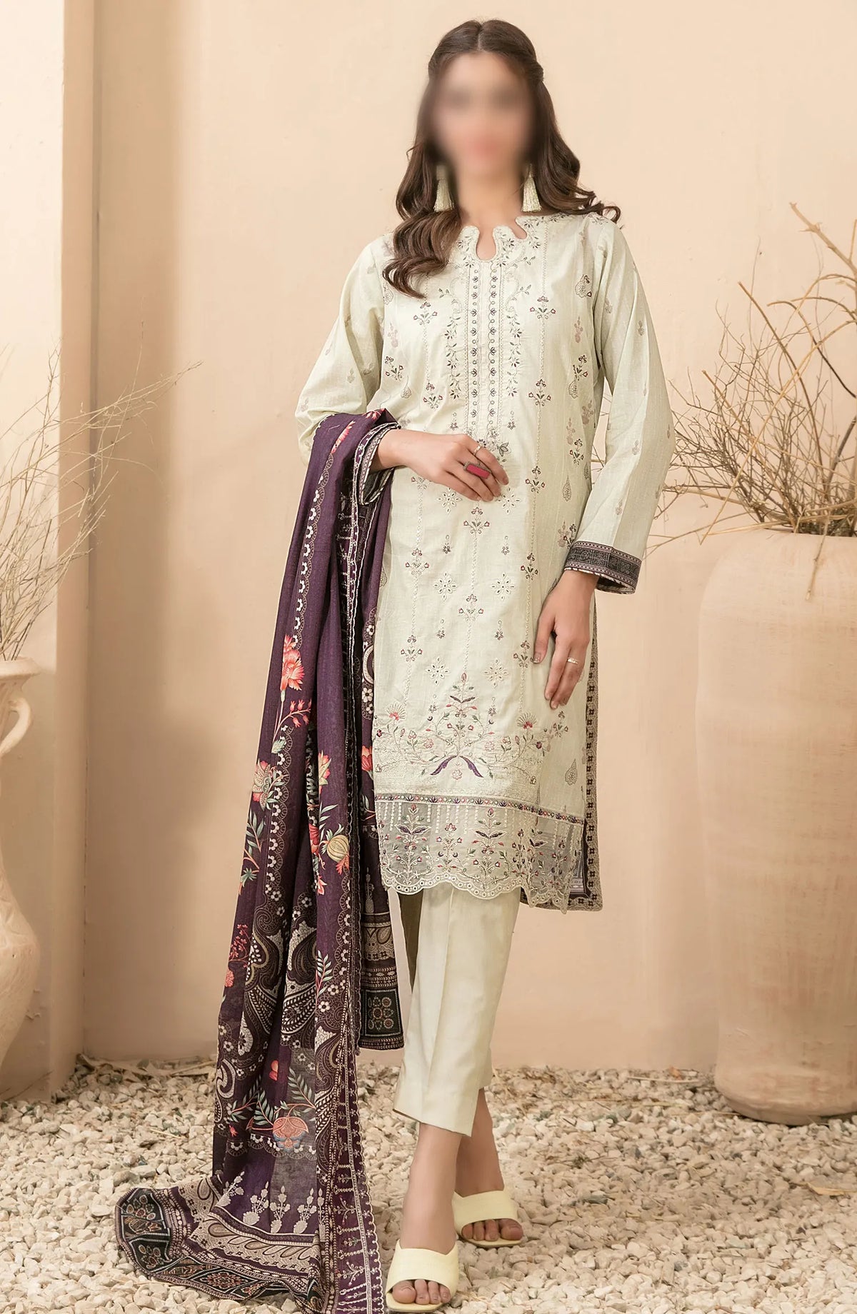 Farideh - Embroidered Digital Printed Lawn Collection 2024 - D 2597