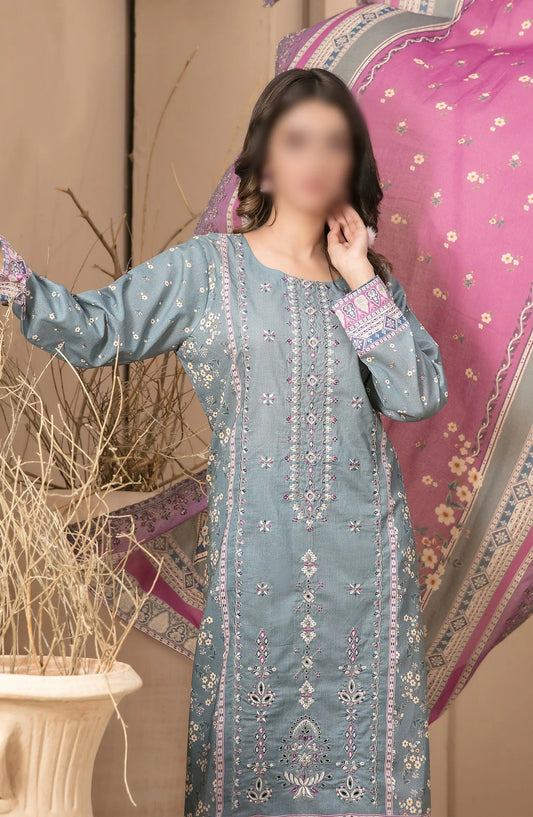 Farideh - Embroidered Digital Printed Lawn Collection 2024 - D 2598