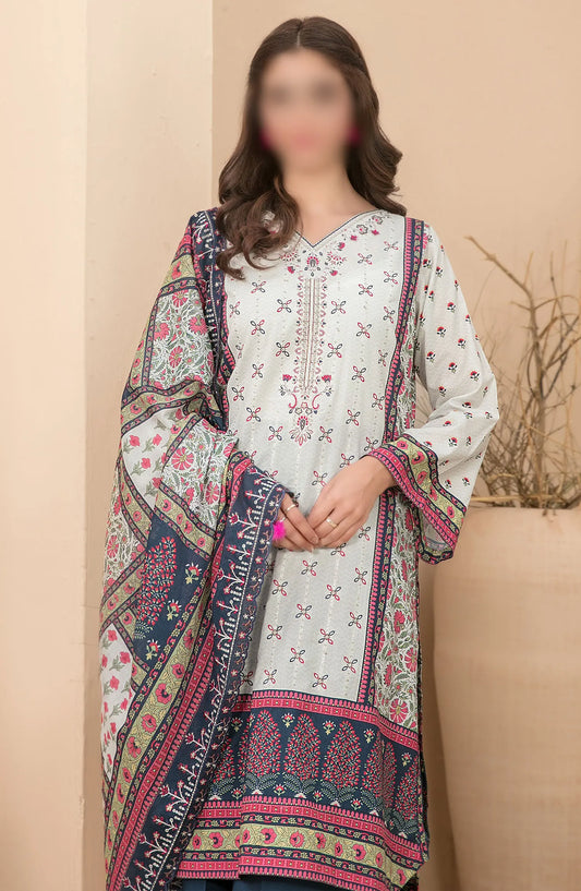 Farideh - Embroidered Digital Printed Lawn Collection 2024 - D 2599